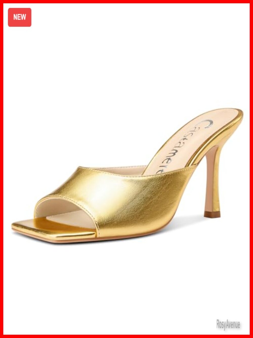 Square Open Toe Stiletto Heeled Sandals Slip-On Mules Dress Casual Summer Shoes
